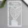 Plastic stencil "openwork heart, gifts" 17x9.8 cm