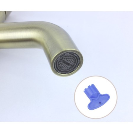 Bronze de Luxe Scandi 1452br shell mixer, one -sided, pour 134 mm, bronze-3