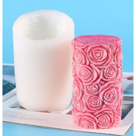 Mold Silicon for the Candle "Rose" 8,1x8.1x12.4 cm