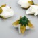 Budon on the leg for decoration "Rose Mondial" white 1.7x3 cm
