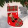 A toe for gifts "Snowman, Cage" 26x36 cm, red-green