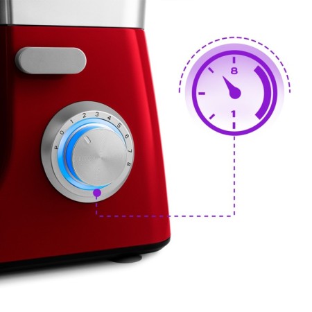 Mixer KitFort KT-1348-1, planetary, 1000 W, 5 l, 6 speeds, red-2