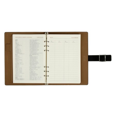 Organizer "New" A5, with a head of 92 sheets in a ruler, leatherette cover, mix-9