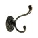 Furniture tundra hook TKD018, two -rod, bronze, 10 pcs TMP