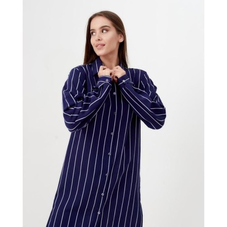 Shirt (shirt) female kaftan "strip", blue color, size 40-42-1
