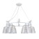 Passero chandelier, 6x40W E27, white