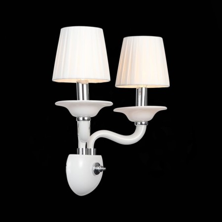 Sconces st. SL1112.501.02. Serenatta. 2x40 watts, E14, 35x37 cm, chromium color, white-12