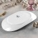 Oval porcelain oval porcelain, 33 × 18.5 cm, white color