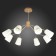 Ceiling EVOLUCE lamp. Sle155902-08. Mario. 8x40 watts, E14, 79x79x54 cm, golden color