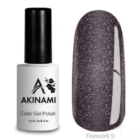 Gel polish Akinami FireWorks No. 09, 9 ml