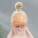 Interior doll "Baby Princess in a pink dress, with a bear" 37.5x15x18.5 cm