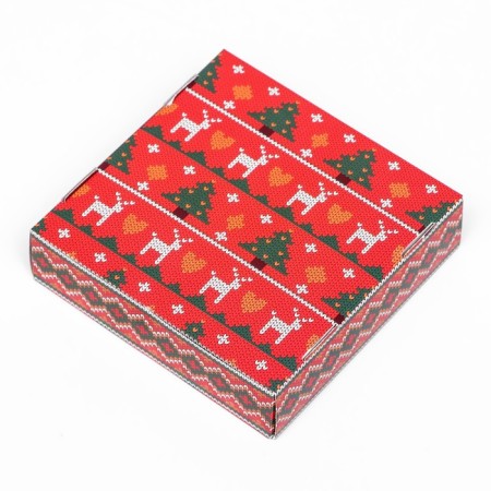 Gift box team with the window "New Year ornament", 11.5 x 11.5 x 3 cm-7