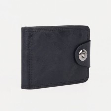 Male purse on a magnet, for bills, for cards, for coins, black color