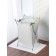Axentia linen basket, chrome with beige bag, polyester, 44x72x34 cm, 57 liters