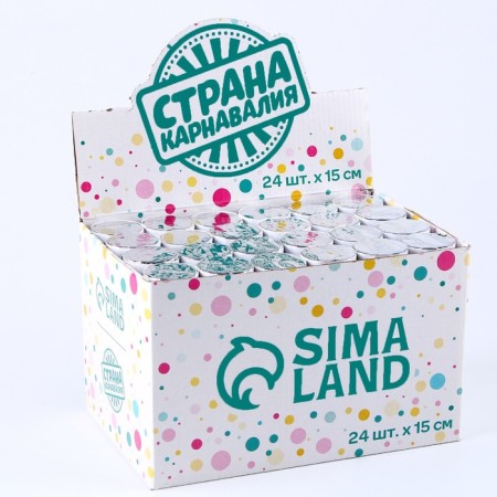 New Year's clap of pneumatic rotary "Happy New Year!" (confetti+ foil), 15 cm.-4