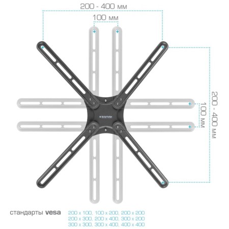 Wall bracket for LED/LCD TVs Kromax Corbel-7-6