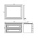 Comforty Ferrara 100 mirror, white gloss, 98x80 cm