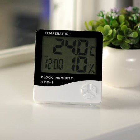 Thermometer Luazon LTR-14, electronic, temperature sensor, humidity sensor, white