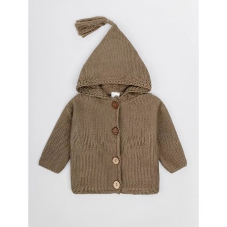 Sweater Children's Knitted Amarobaby Brush, height 68 cm, brown color-11