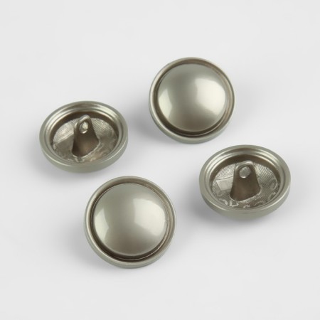 A set of metal buttons on the leg, d = 18 mm, 4 pcs, matte, silver color-1