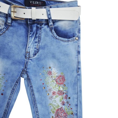 Jeans for girls, height 128 cm-3