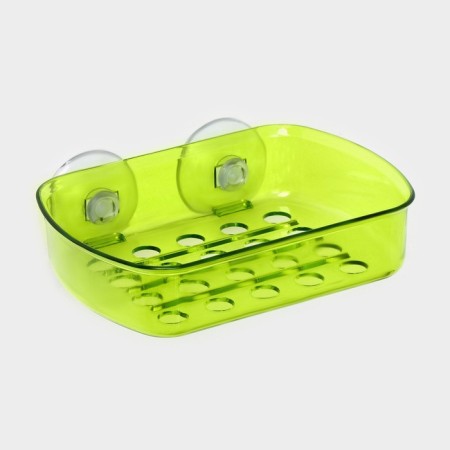 Soap dish on suction cups Bath Collection, plastic, 13 × 10 × 3 cm, color mix