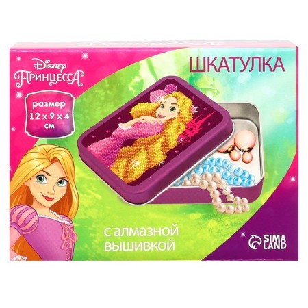 Diamond mosaic on a box, 12x9x4 cm, princesses-8