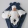 Set for discharge Winter Kinderlitto "Bear", 5 items, height 56-62 cm, dark blue color
