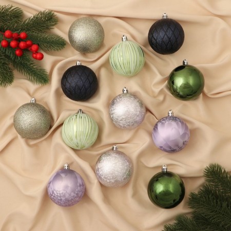 Set of balls plastic D-7 cm, 12 pcs "Isis" MIX