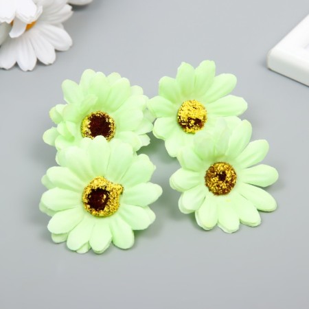 A bud on the leg for decorating "Chrysanthemum-facel green" d = 5 cm-2