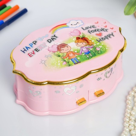 Musical Mechanical Casket "Romantic Meeting" Figure 7.5x19x12.5 cm