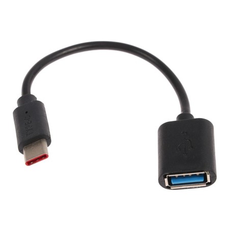 OTG cable Luazon, Type -C - USB, 1 A, 0.14 m, black-1