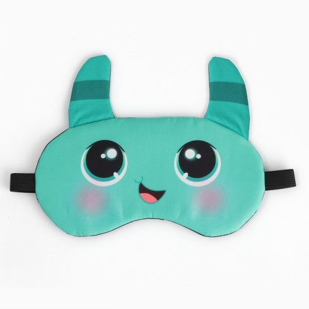 Mask for sleeping with ears "Montstrika", 19.3 x 15 cm, turquoise color