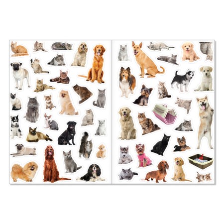 Stickers reusable "cats and dogs", A4 format-2