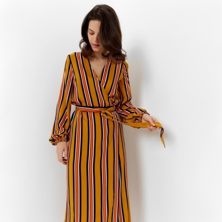 Dress (maxi, smell) female minku: enjoy yellow color, rr 46-48-4