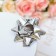 Bant star No. 7.5, metallic with a pattern, mix