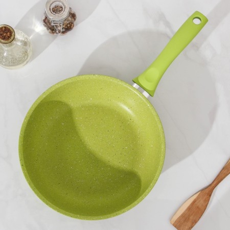 Trendy Style pan, d = 24 cm, plastic handle, anti -stick coating, green color-1