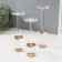 Summary metal, acrylic "rectangles" d = 6.5 cm, set 3 pcs h = 24 cm, 22.5 cm, 20.5 cm
