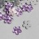 Decor for creativity Plastic 1 Puncture "Rhinestone Flower. Lilac" set of 150 pcs 1.2x1.2 cm