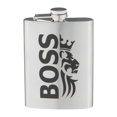 Boss alcohol flask, stainless steel, gift, army, 240 ml, 8 oz-1