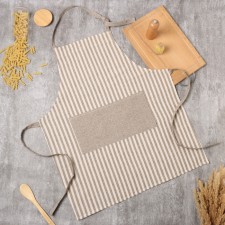 Apron Dilyana strip ts. Brown 62*76 cm, 50% p/e 50% HL
