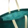 Beach bag without fastening, green color