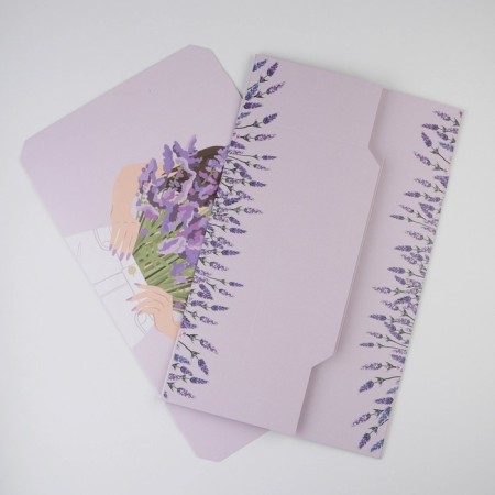 Gift folding box, packaging, "lavender", 26 x 26 x 8 cm-6