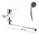 Bath mixer Zein Z95350152, cartridge ceramics 35 mm, with a shower set, chrome