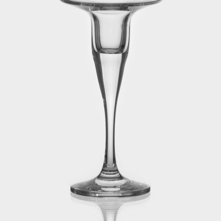 Glass candlestick Basic, h = 17 cm-2