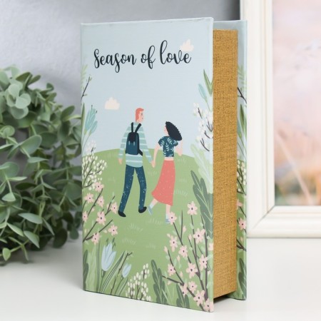 Safe-book wood to the leatherette "Love" 21x13x5 cm-1