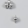 Floor with Magnetic Metal "Ball" silver 0.8x0.8x0.8 cm