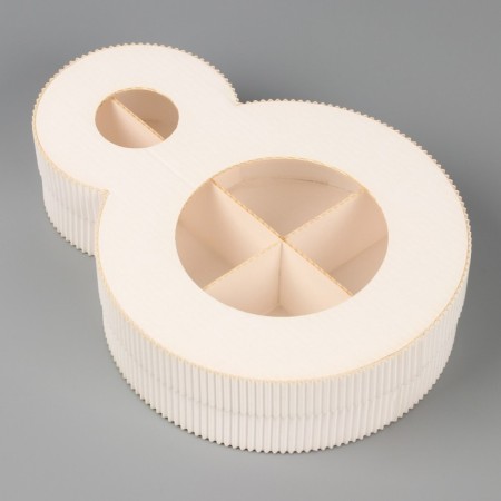 Gift box, confectionery packaging "March 8" White, 22 x 16 x 5 cm