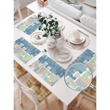A set of napkins for setting the New Year's Eve, rectangular, size 32x46 cm, 4 pcs