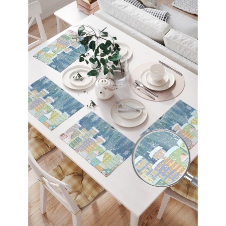 A set of napkins for setting the New Year's Eve, rectangular, size 32x46 cm, 4 pcs